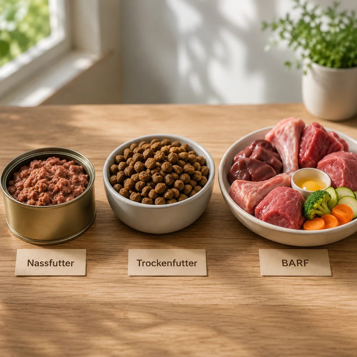 Vergleich verschiedener Futterformen für Hunde und Katzen